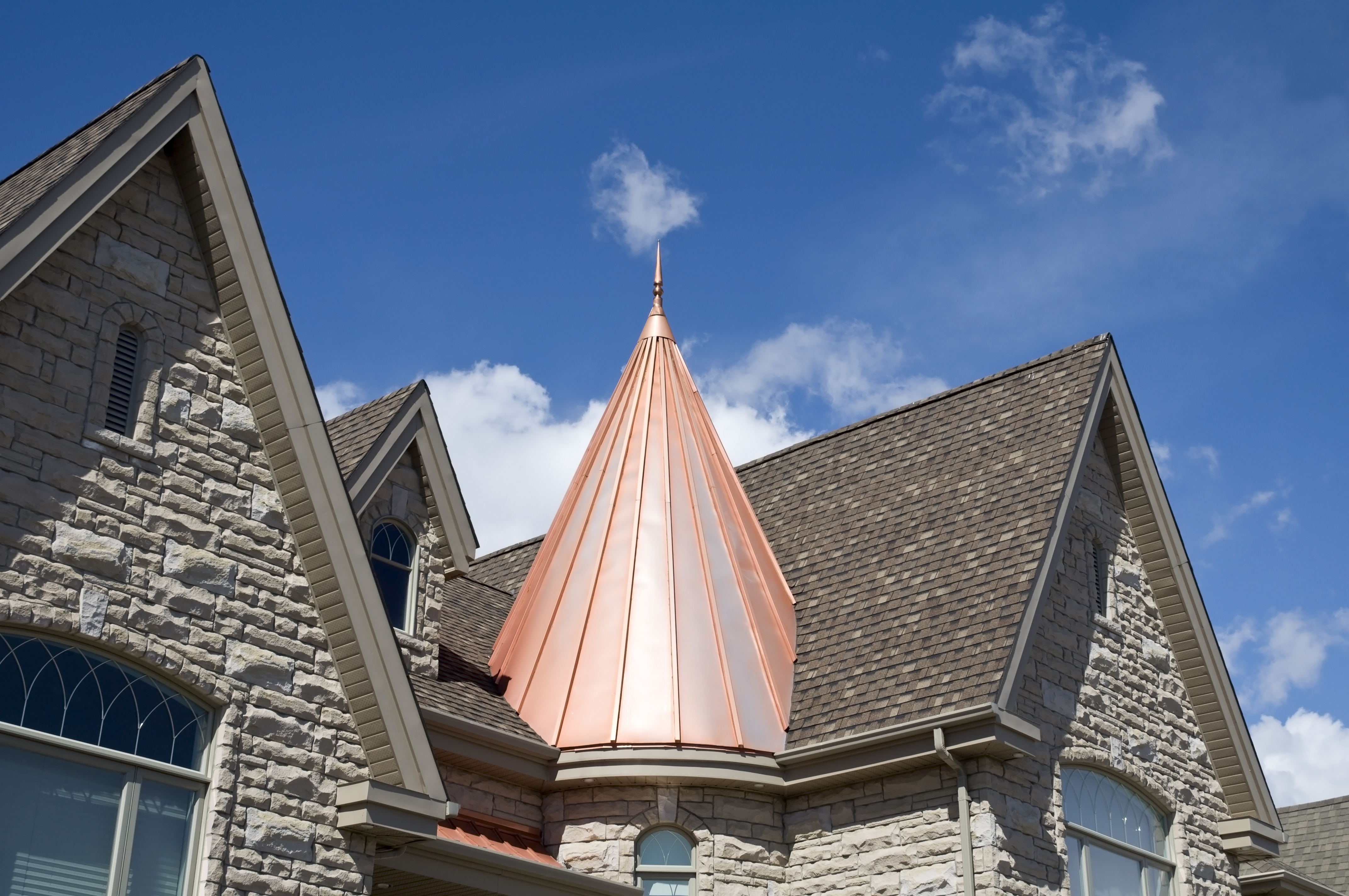 A residential home with a freshly installed roof